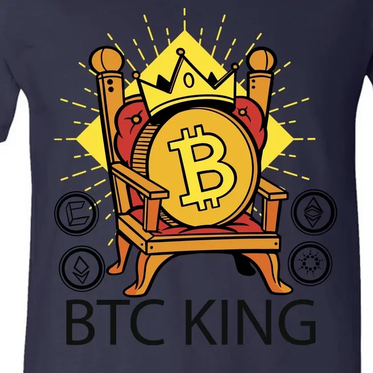 Bitcoin King V-Neck T-Shirt