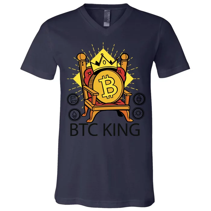 Bitcoin King V-Neck T-Shirt