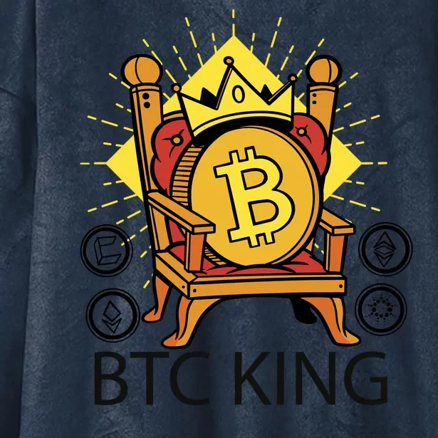 Bitcoin King Hooded Wearable Blanket