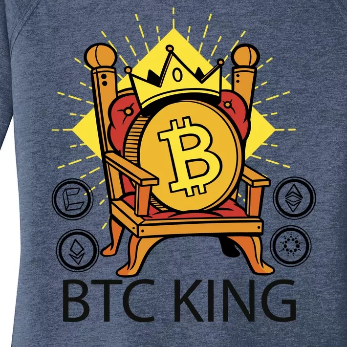 Bitcoin King Women's Perfect Tri Tunic Long Sleeve Shirt