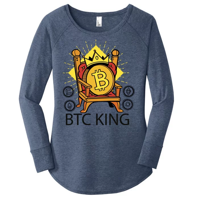 Bitcoin King Women's Perfect Tri Tunic Long Sleeve Shirt