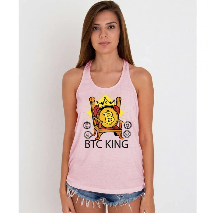 Bitcoin King Women's Knotted Racerback Tank