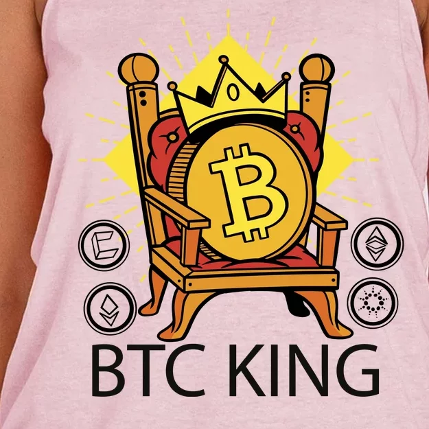 Bitcoin King Women's Knotted Racerback Tank