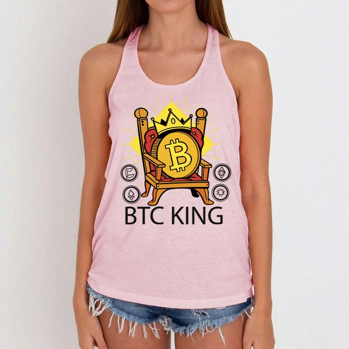 Bitcoin King Women's Knotted Racerback Tank