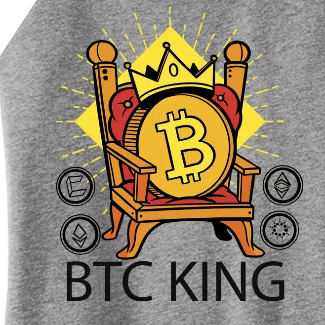 Bitcoin King Women’s Perfect Tri Rocker Tank