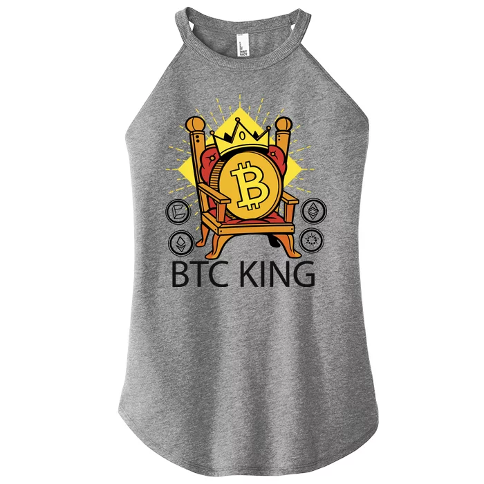 Bitcoin King Women’s Perfect Tri Rocker Tank