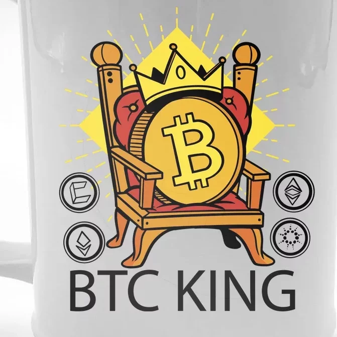 Bitcoin King Front & Back Beer Stein