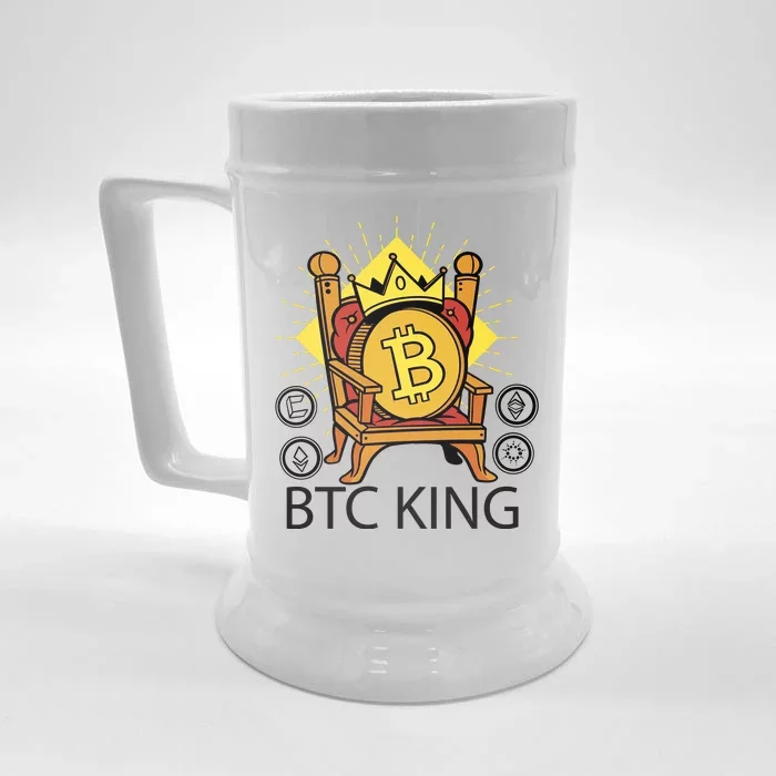 Bitcoin King Front & Back Beer Stein