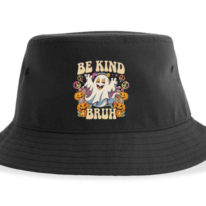 Be Kind Bruh Groovy Ghoul Unity Day Orange Women Halloween Sustainable Bucket Hat