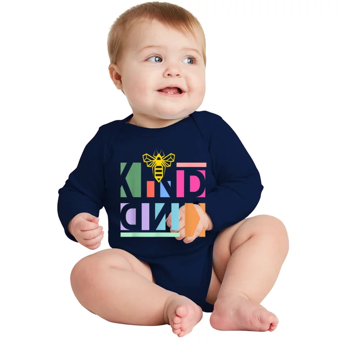 Be Kind Be A Kind Human Baby Long Sleeve Bodysuit