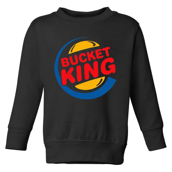 Bucket King Basketball Player Hoops Culture Funny Toddler Sweatshirt