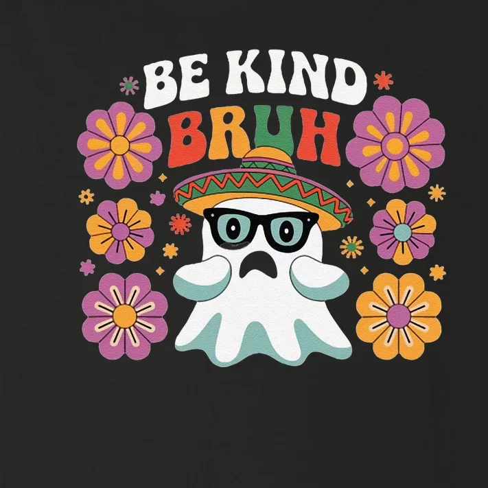 Be Kind Bruh Groovy Ghoul Unity Day Orange Women Halloween Toddler Long Sleeve Shirt