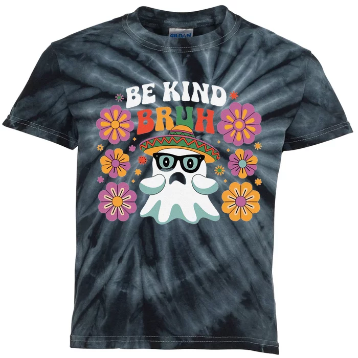 Be Kind Bruh Groovy Ghoul Unity Day Orange Women Halloween Kids Tie-Dye T-Shirt