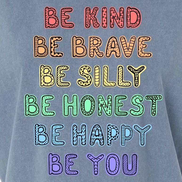 Be Kind Be Brave Be You Self Love Quote Garment-Dyed Women's Muscle Tee