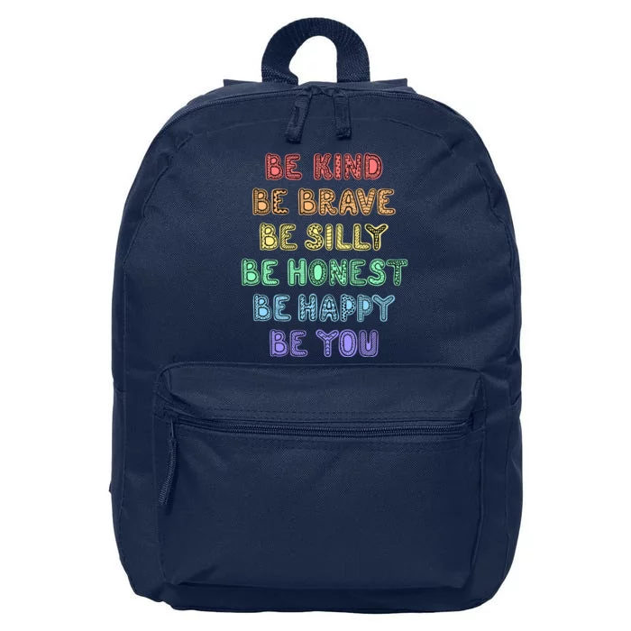 Be Kind Be Brave Be You Self Love Quote 16 in Basic Backpack