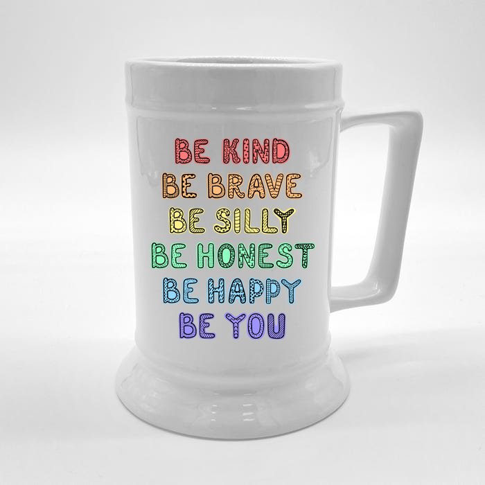 Be Kind Be Brave Be You Self Love Quote Front & Back Beer Stein