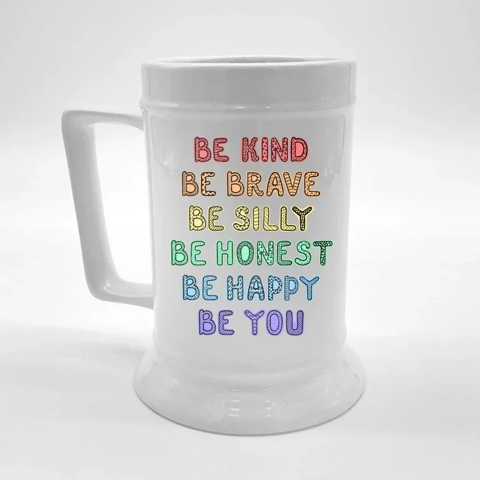 Be Kind Be Brave Be You Self Love Quote Front & Back Beer Stein