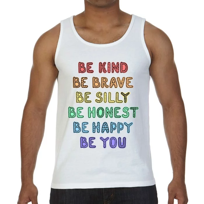 Be Kind Be Brave Be You Self Love Quote Comfort Colors® Tank Top