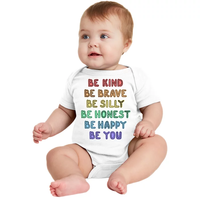 Be Kind Be Brave Be You Self Love Quote Baby Bodysuit