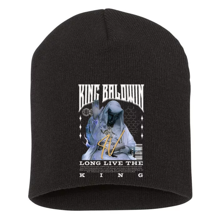 Backprint King Baldwin Iv Short Acrylic Beanie