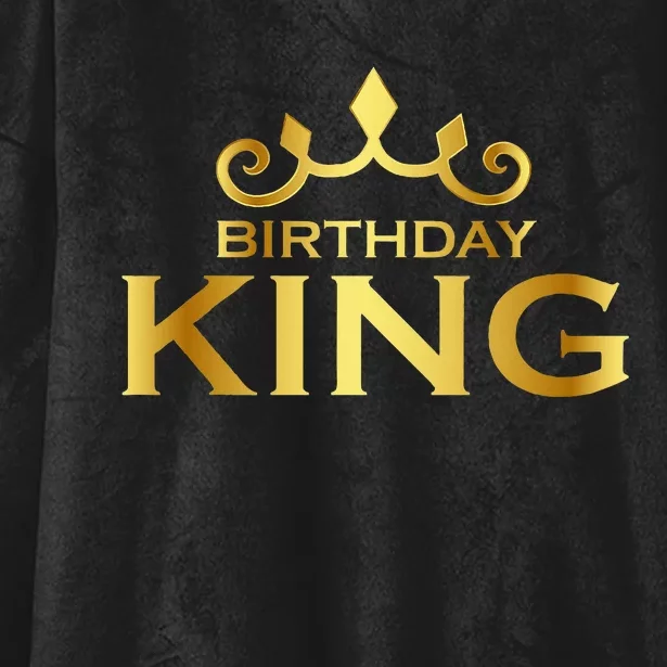 Birthday King Crown Funny Bday Squad Birthday Squad Party Hooded Wearable Blanket