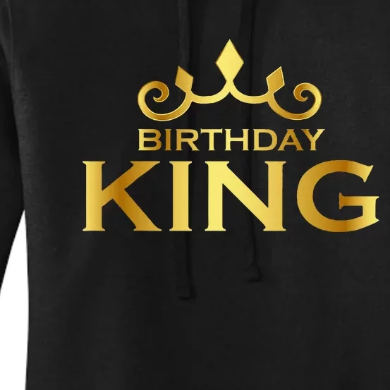 Birthday King Crown Funny Bday Squad Birthday Squad Party Women's Pullover Hoodie