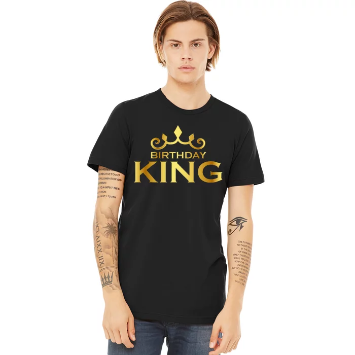 Birthday King Crown Funny Bday Squad Birthday Squad Party Premium T-Shirt