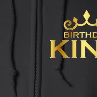 Birthday King Crown Funny Bday Squad Birthday Squad Party Full Zip Hoodie