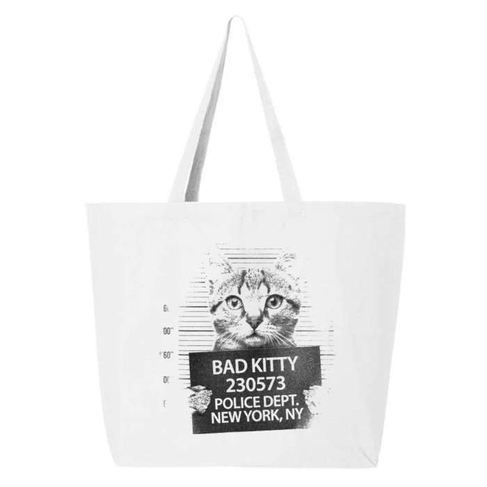 Bad Kitty Cat Police Line Up Funny Cats 25L Jumbo Tote