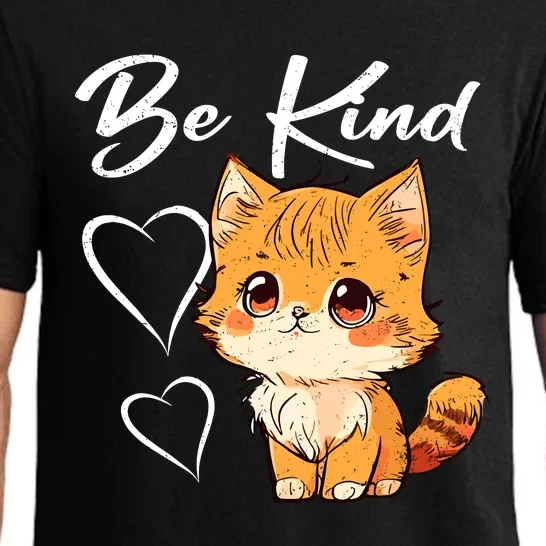 Be Kind Cat Kids Boy Girl Unity Day Orange Anti Bullying Pajama Set