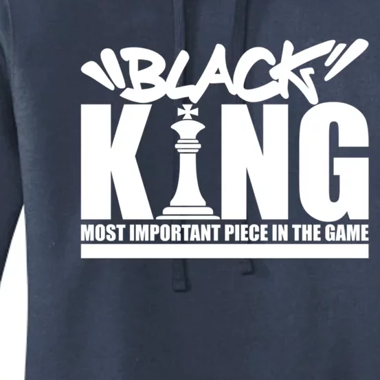 Black King Chess Piece Design Couples King Queen Proud Black Gift Women's Pullover Hoodie