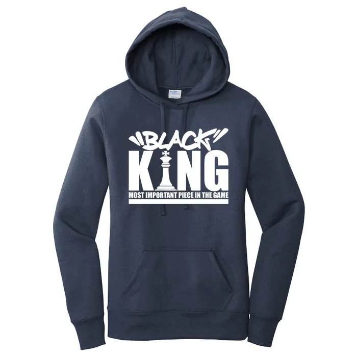 Black King Chess Piece Design Couples King Queen Proud Black Gift Women's Pullover Hoodie