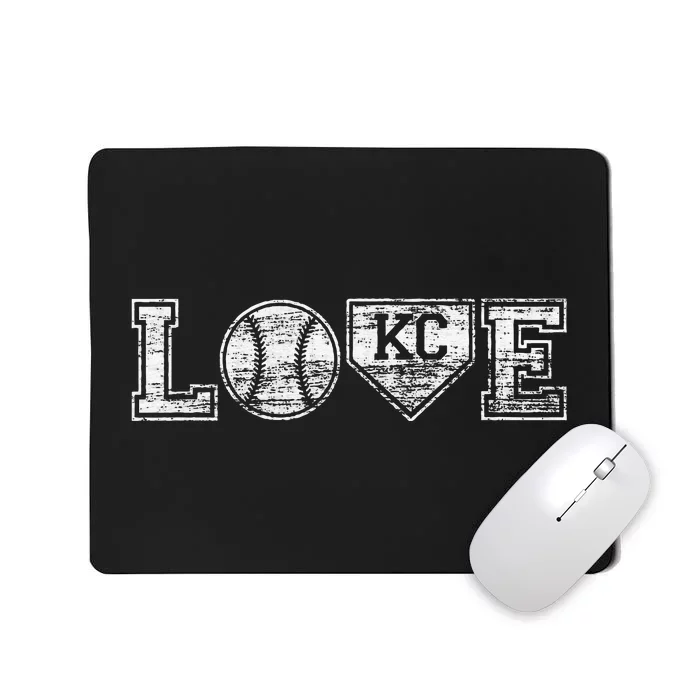 Baseball Kansas City Love Blue Color Royal National Pastime Mousepad