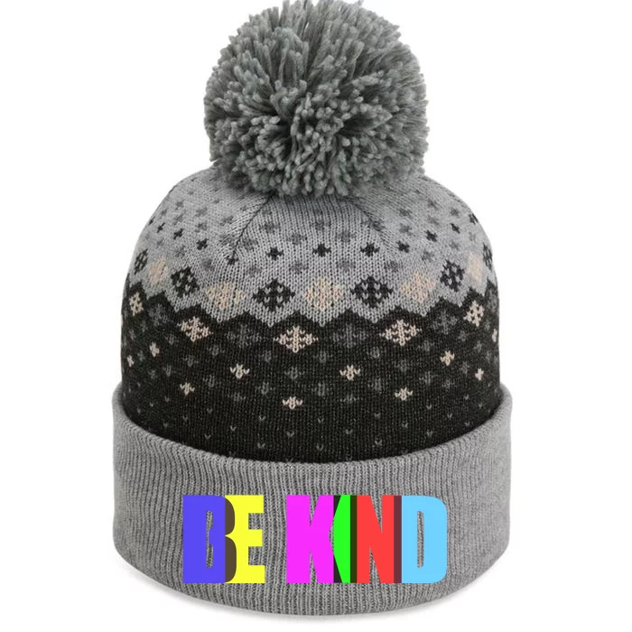 Be Kind Colorful Anti Bully The Baniff Cuffed Pom Beanie