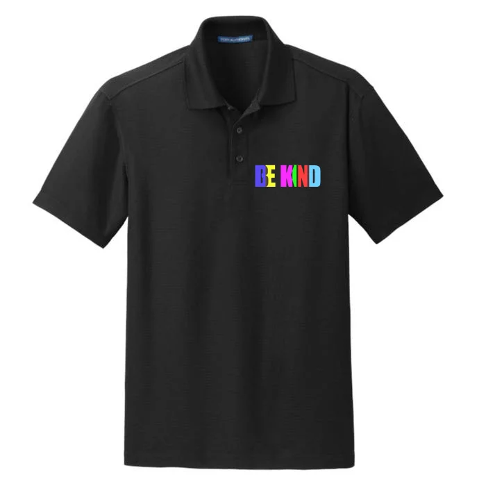 Be Kind Colorful Anti Bully Dry Zone Grid Performance Polo