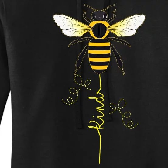 Be Kind Cute Bee Graphic Funny Inspirational Teacher Women's Pullover Hoodie