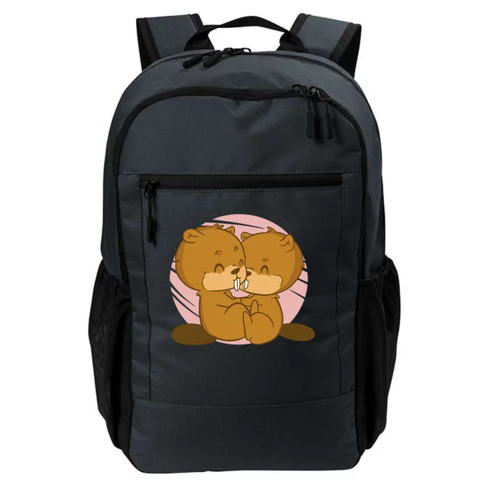 Beavers Kissing Cute Gift Daily Commute Backpack