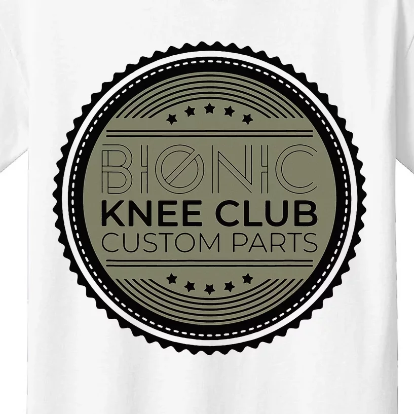 Bionic Knee Club Custom Parts Funny Knee Replacement Kids T-Shirt