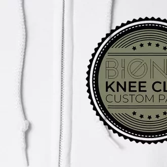 Bionic Knee Club Custom Parts Funny Knee Replacement Full Zip Hoodie