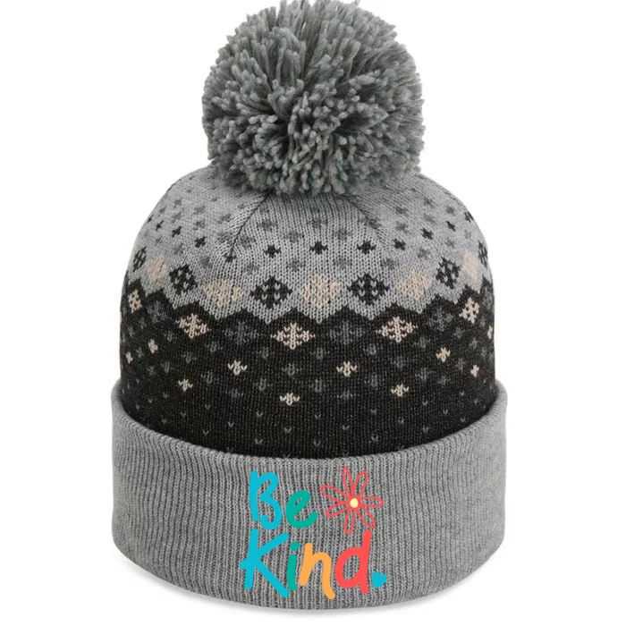 Be Kind Cute Colorful Gift The Baniff Cuffed Pom Beanie