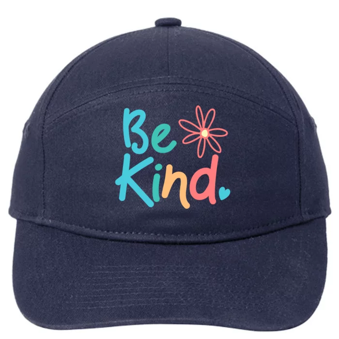 Be Kind Cute Colorful Gift 7-Panel Snapback Hat