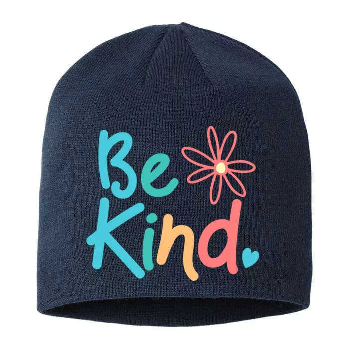 Be Kind Cute Colorful Gift 8 1/2in Sustainable Knit Beanie