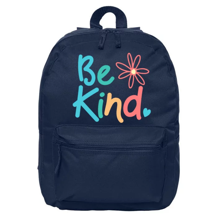 Be Kind Cute Colorful Gift 16 in Basic Backpack