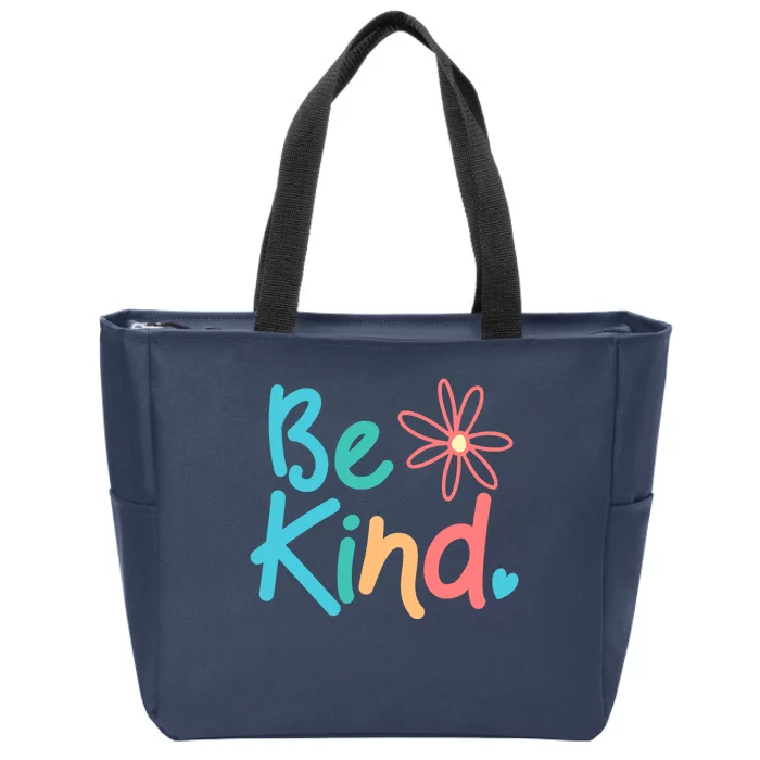 Be Kind Cute Colorful Gift Zip Tote Bag