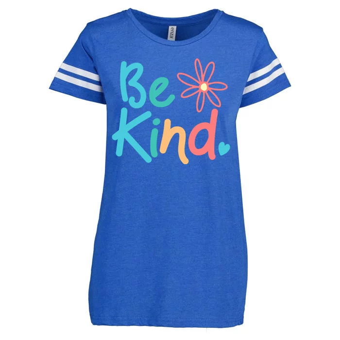 Be Kind Cute Colorful Gift Enza Ladies Jersey Football T-Shirt