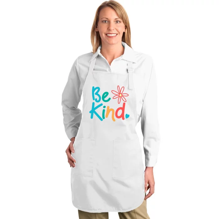 Be Kind Cute Colorful Gift Full-Length Apron With Pocket