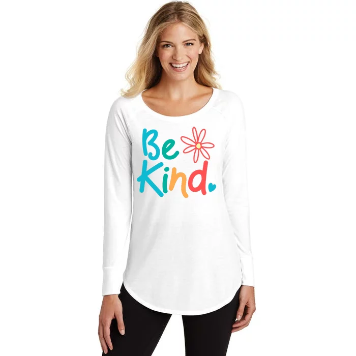 Be Kind Cute Colorful Gift Women's Perfect Tri Tunic Long Sleeve Shirt