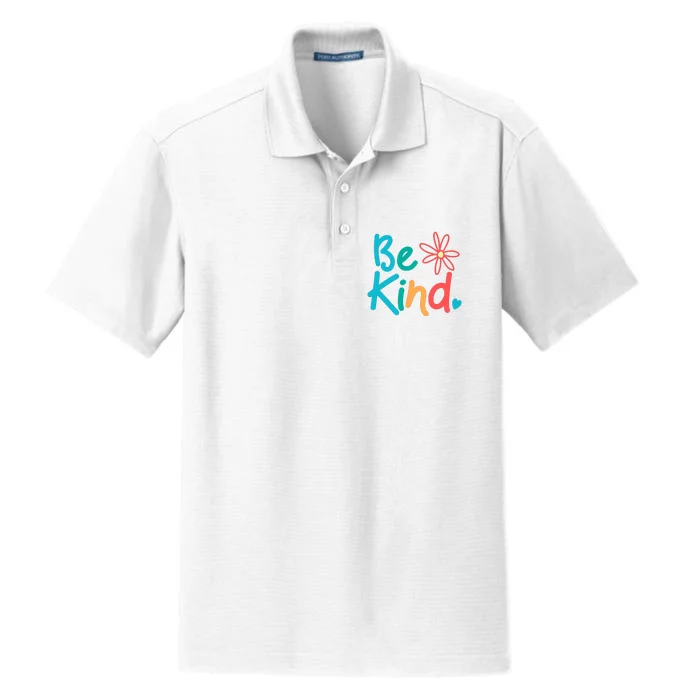 Be Kind Cute Colorful Gift Dry Zone Grid Performance Polo