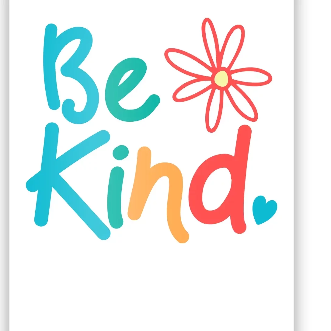 Be Kind Cute Colorful Gift Poster