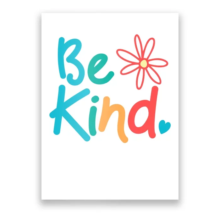 Be Kind Cute Colorful Gift Poster